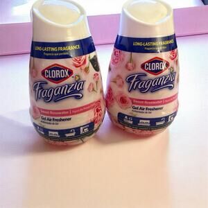 Clorox Fraganzia Sweet Rosewater Gel Air Freshener Long Lasting 2 Pac